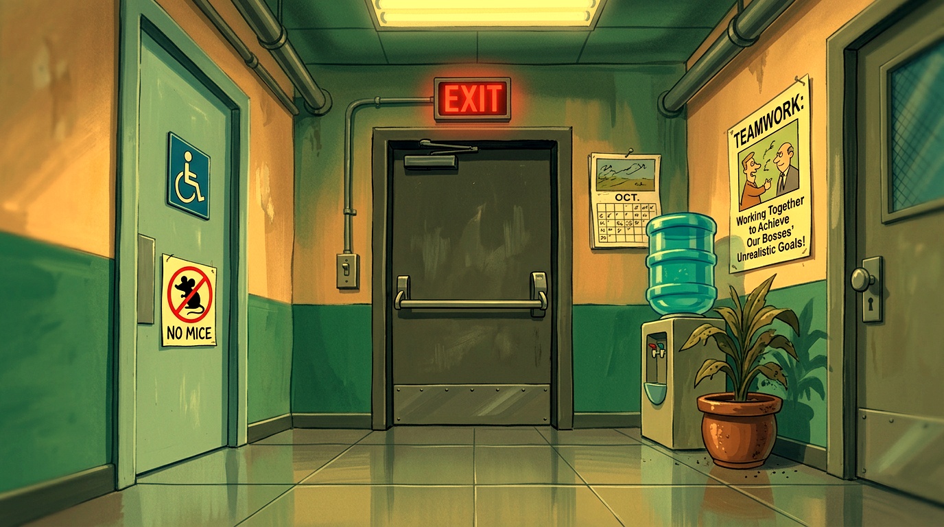 Rear Exit Hallway Amber
